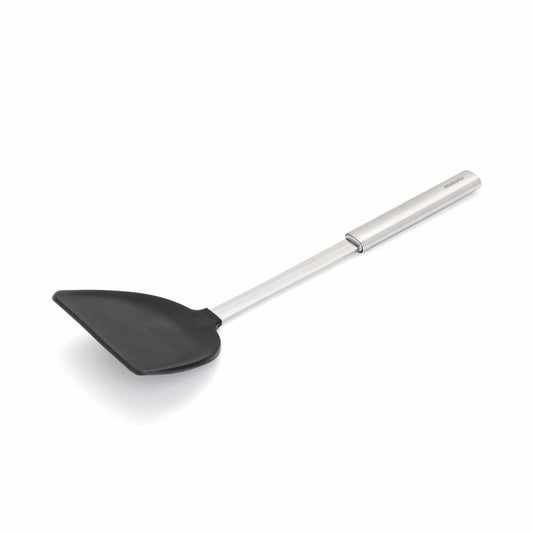 Brabantia Wok Turner Silicone Profile, Cooking Utensil, Kitchen Aid, Steel, Matt Steel, 38.8 cm, 137549