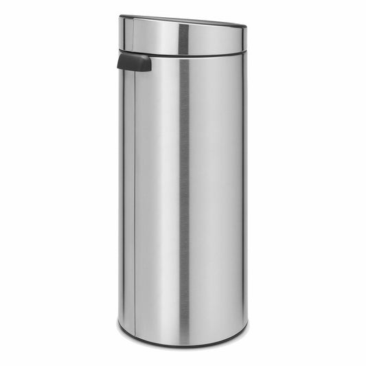 Brabantia Touch Bin, Mülleimer, Abfalleimer, Papierkorb in Matt Steel, 30 Liter, 115349
