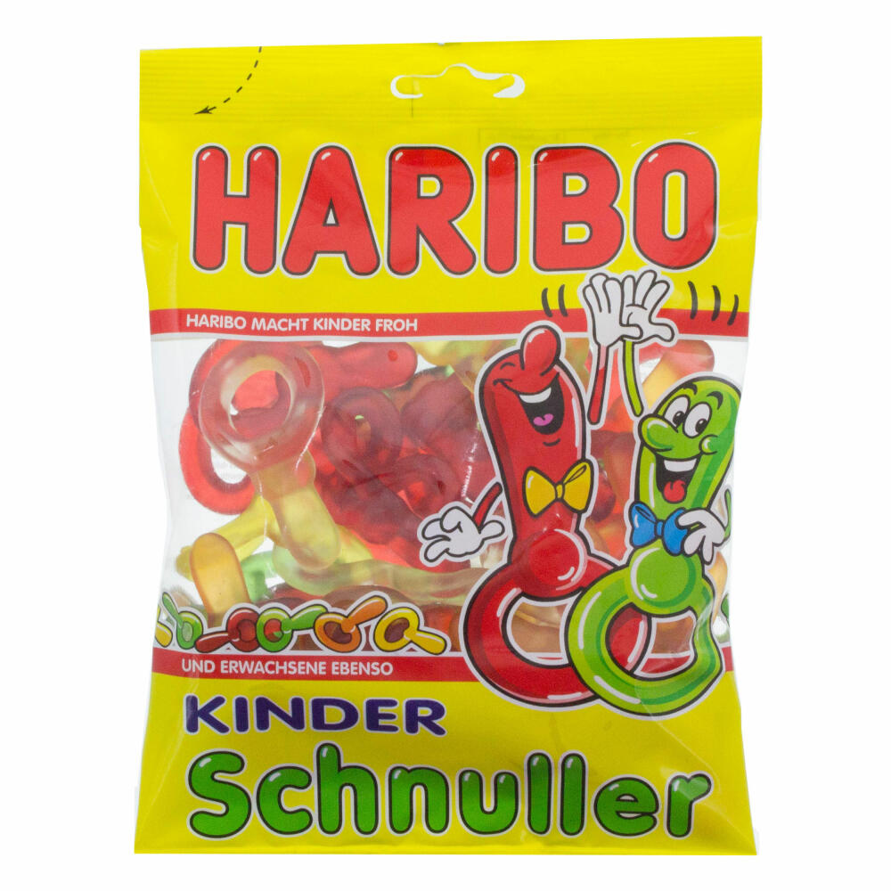 Haribo Children's Pacifiers, Pack of 3, Gummy Bears, Wine Gums, Fruit Gums, In Bag, Bag
