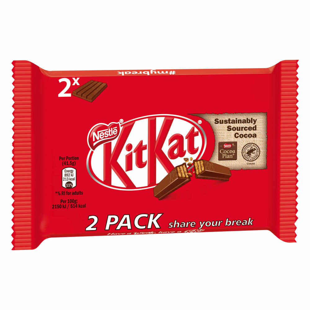 Nestlé KitKat Schokoriegel, Classic Big Break, Milchschokolade, Schoko Riegel, Milch Schokolade, 24 x 83 g