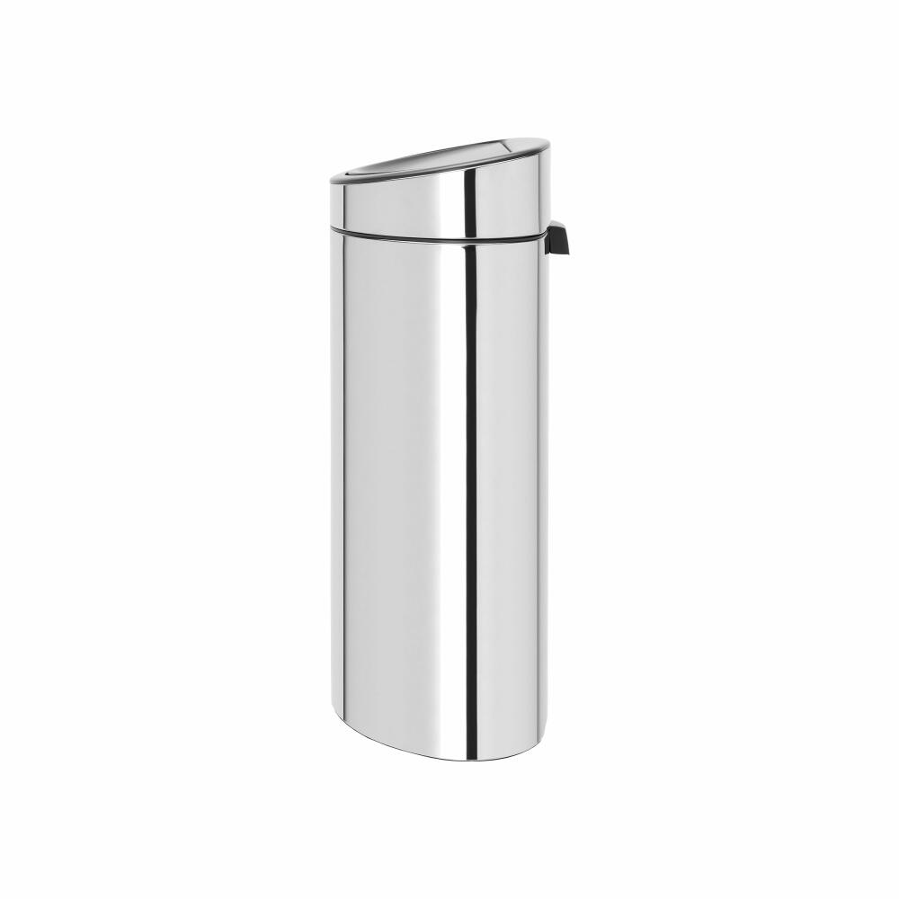 Brabantia Touch Bin, trash can, waste bin, waste container, Brilliant Steel, 40 L, 112881