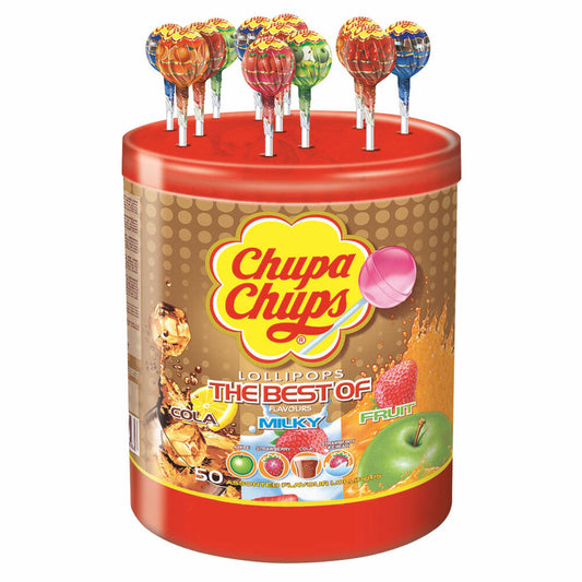 Chupa Chups Best Of Lollipops, Lollipop, Lolly, Mix, Can, 50 Pieces, 600 g