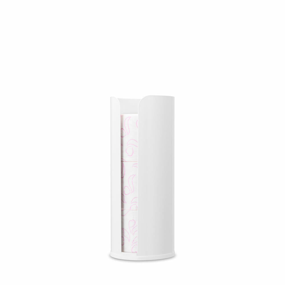 Brabantia Toilet Roll Dispenser ReNew, Steel, Plastic, White, for 3 Rolls, 280528