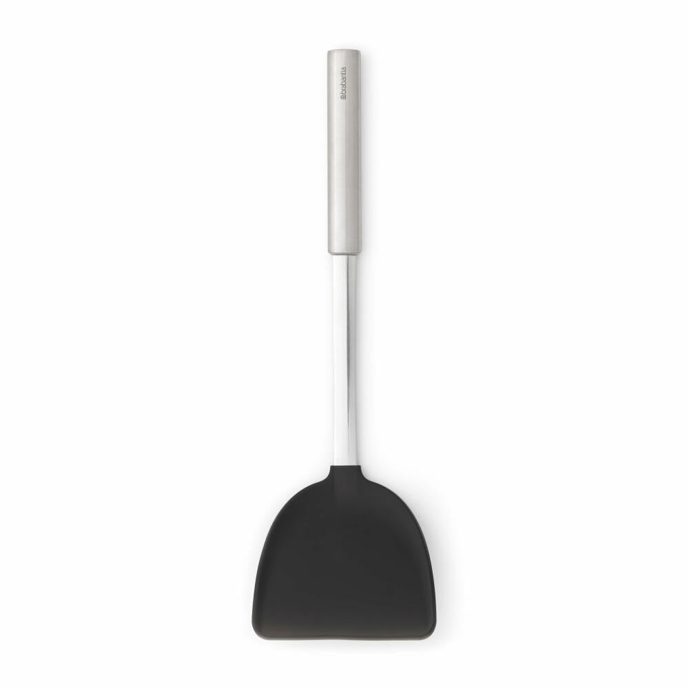 Brabantia Wok Turner Silicone Profile, Cooking Utensil, Kitchen Aid, Steel, Matt Steel, 38.8 cm, 137549