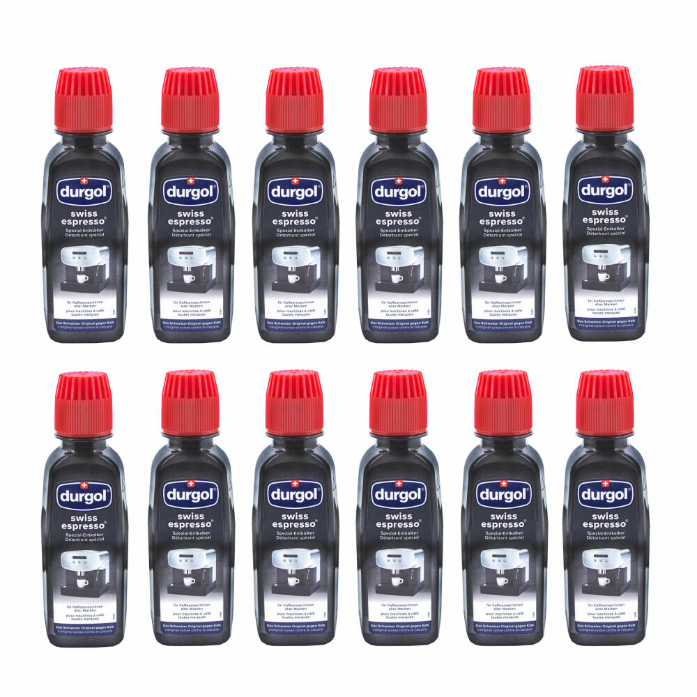 Durgol Swiss Espresso Spezial-Entkalker, 6 Packungen, 12 x 125ml