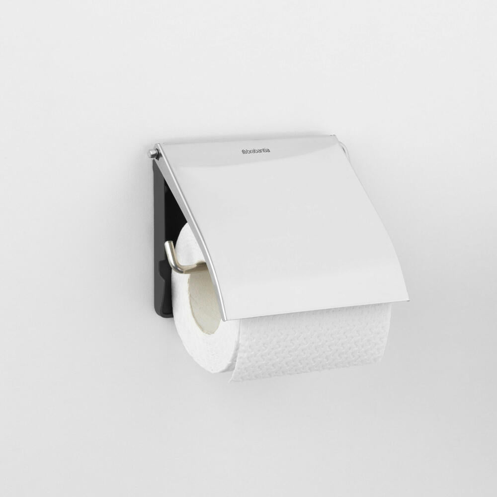 Brabantia ReNew toilet paper holder, toilet paper holder, roll holder, stainless steel, 414589