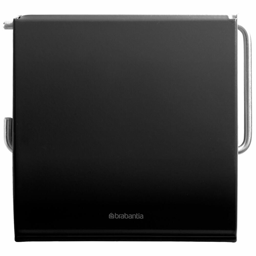 Brabantia ReNew toilet paper holder, roll holder, WC - paper roll holder, toilet paper holder, Matt Black, 108600