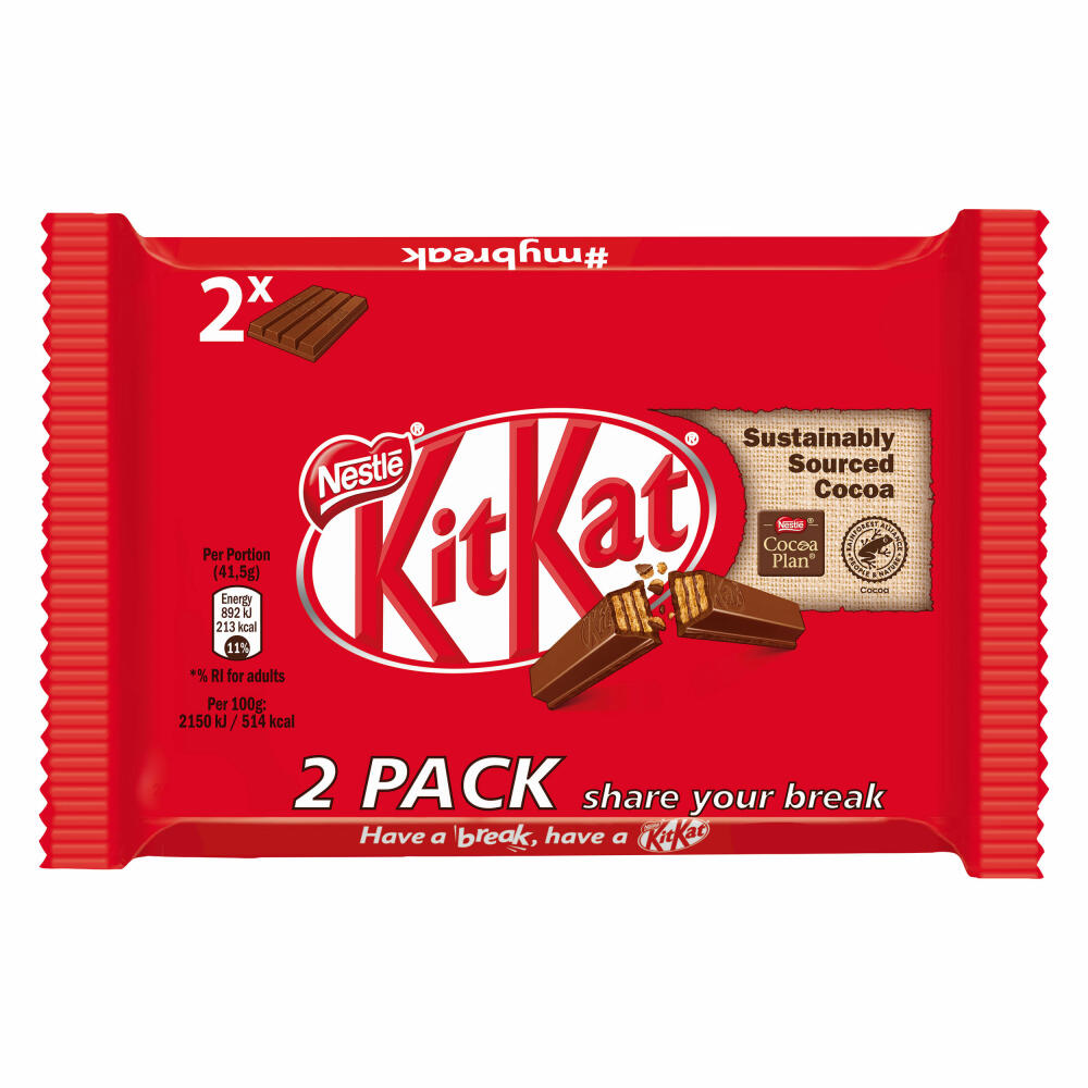 Nestlé KitKat Schokoriegel, Classic Big Break, Milchschokolade, Schoko Riegel, Milch Schokolade, 24 x 83 g
