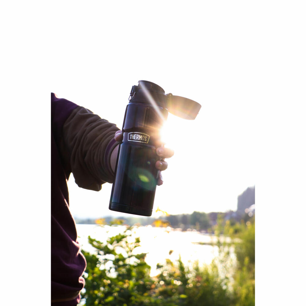 Thermos insulated bottle Stainless King, drinking bottle, stainless steel, Midnight Blue Polished, 700 ml, 4010256070