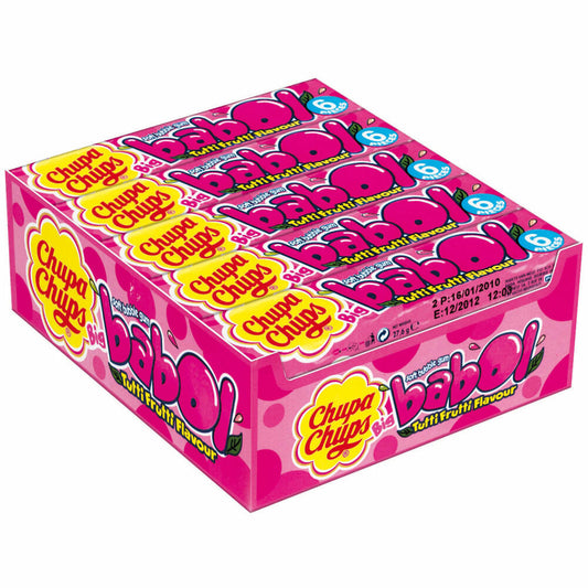 Chupa Chups Big Babol Tutti Frutti, chewing gum, in a box, 20 pieces, 540 g