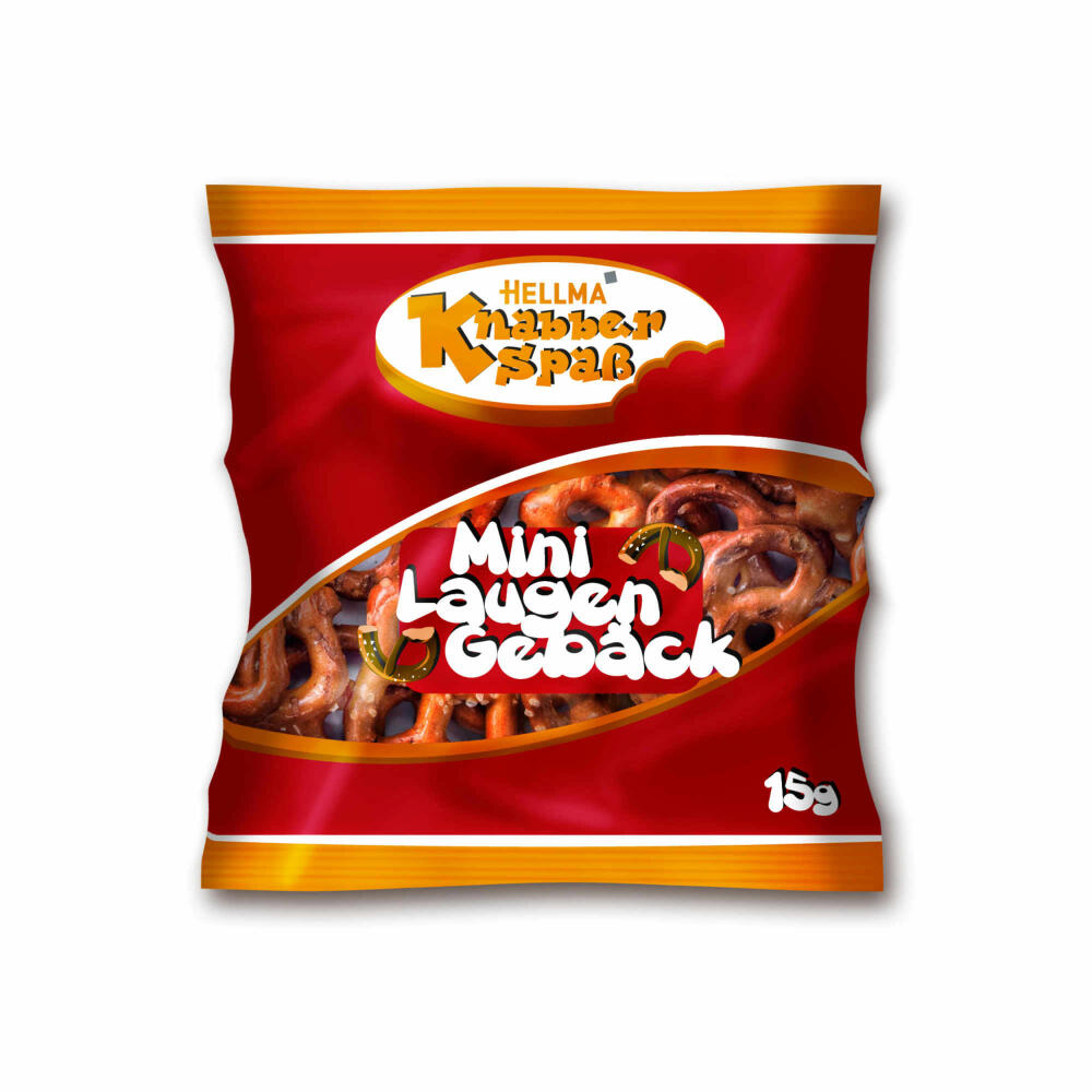 Hellma Knabberspaß Mini Laugengebäck, mit kleinen Salzstücken, Knusprig, 70 Portionen á 15 g