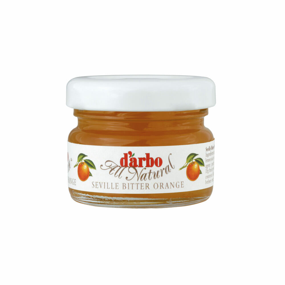 Darbo Bitterorangen Marmelade im Miniglas, Brotaufstrich, Brot Aufstrich, Konfitüre, für Gastro, Hotel, Büro, Kantine, 60 Stück á 28 g