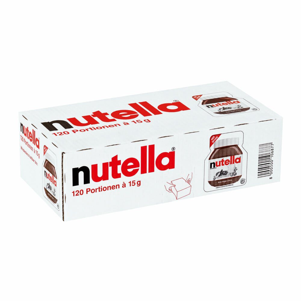 Ferrero Nutella, Brotaufstrich, Brot Aufstrich, Schokolade, Schokoladenaufstrich, für Gastro, Hotel, Büro, Kantine, 120 Stück á 15 g