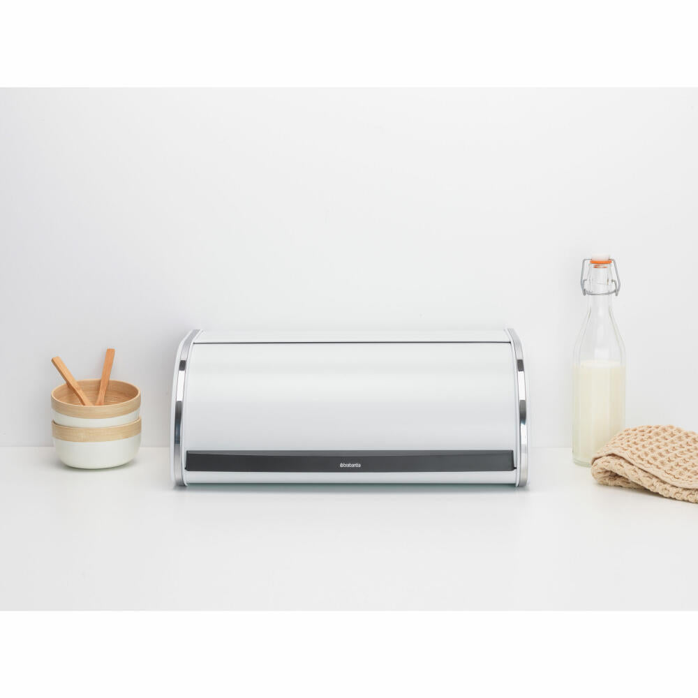 Brabantia Rollbrotkasten Regular White, Brotkasten, Stahl, Kunststoff, 16 L, 236747
