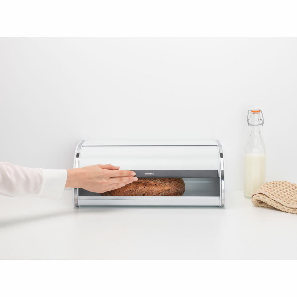 Brabantia Rollbrotkasten Regular White, Brotkasten, Stahl, Kunststoff, 16 L, 236747