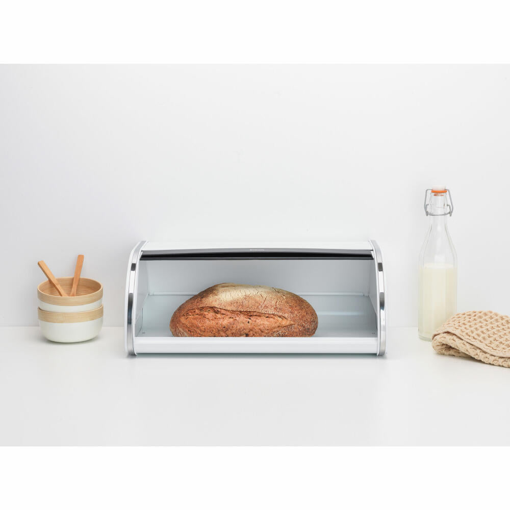 Brabantia Rollbrotkasten Regular White, Brotkasten, Stahl, Kunststoff, 16 L, 236747