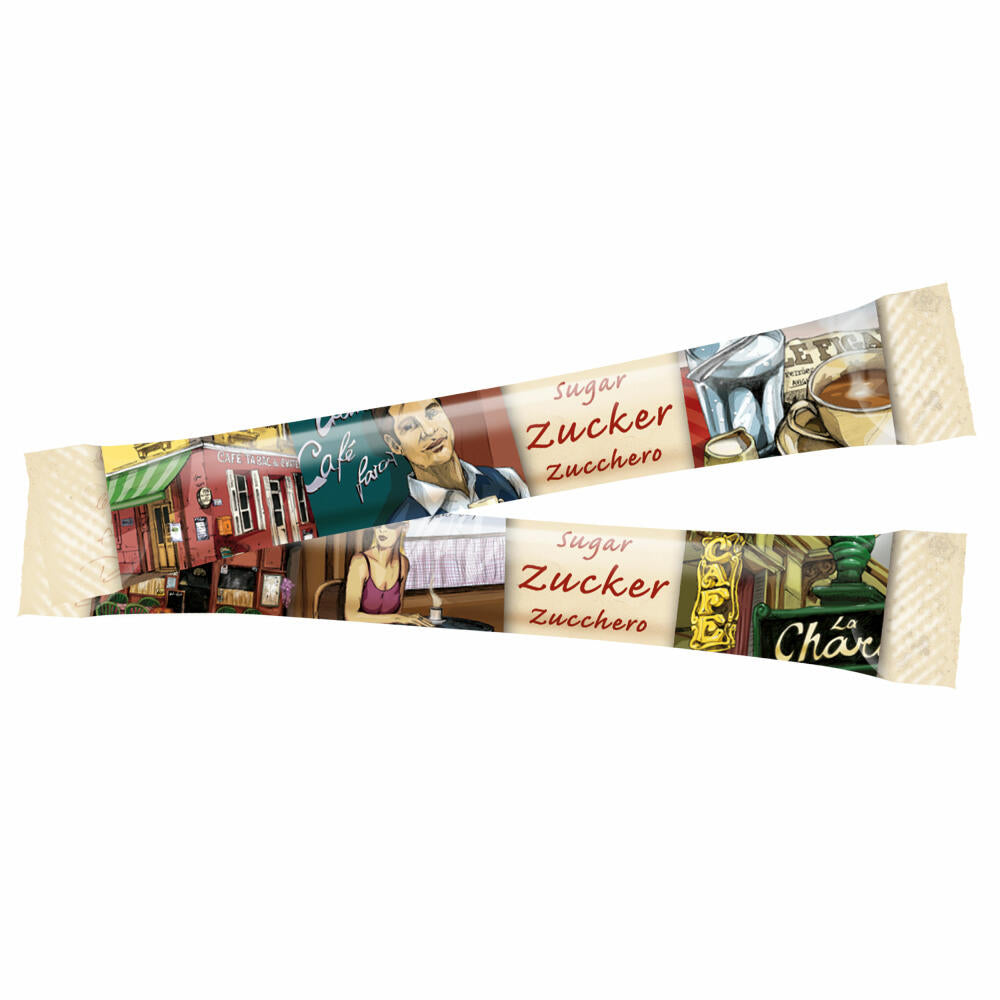 Hellma Zucker-Sticks Creativline, Portionszucker, Feinzucker, 100 Sachets je 4 g