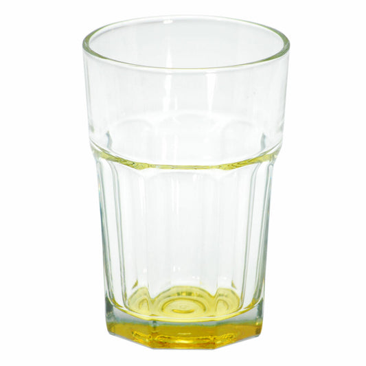 Latte Macchiato Glas, Kaffeeglas, Kaffeetasse, Cappuccino, Tasse, Gelb, 300 ml