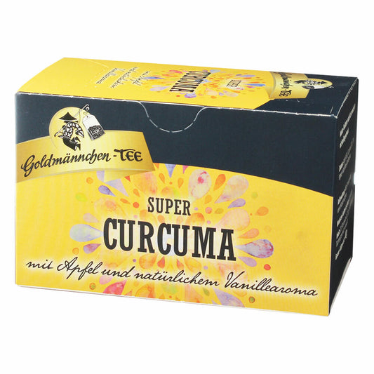 Goldmännchen Super Curcuma Tee, Kräuter-Früchtetee, Kräuter und Früchte, 20 einzeln versiegelte Teebeutel