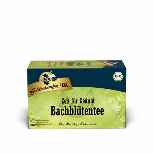 Goldmännchen Bachblütentee Zeit für Geduld, Bio-Rooibos-Kräutertee mit Bachblüten-Essenzen, Kräuter Tee, 20 einzeln versiegelte Teebeutel