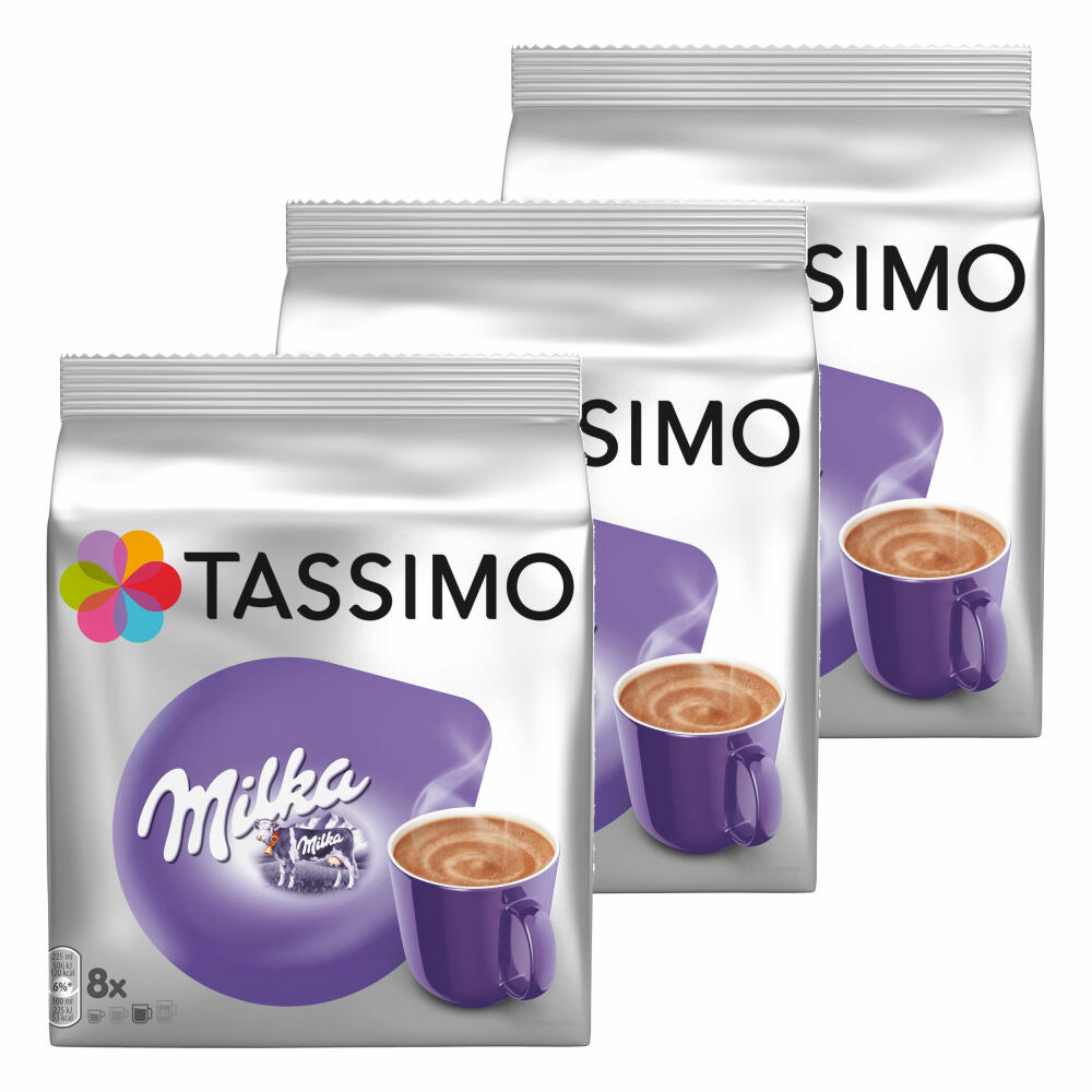 Tassimo Milka Cocoa Specialty Cup Portions 3-Pack, Chocolate, Capsule, 24 T-Discs / Portions