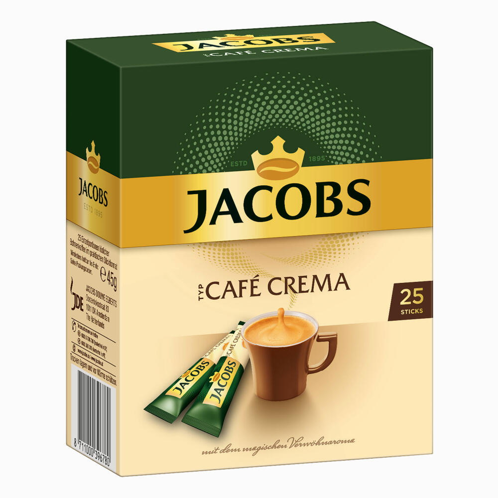 Jacobs Typ Café Crema, 2er Pack, löslicher Kaffee, Instantkaffee, Instant, 2 x 25 Portionen