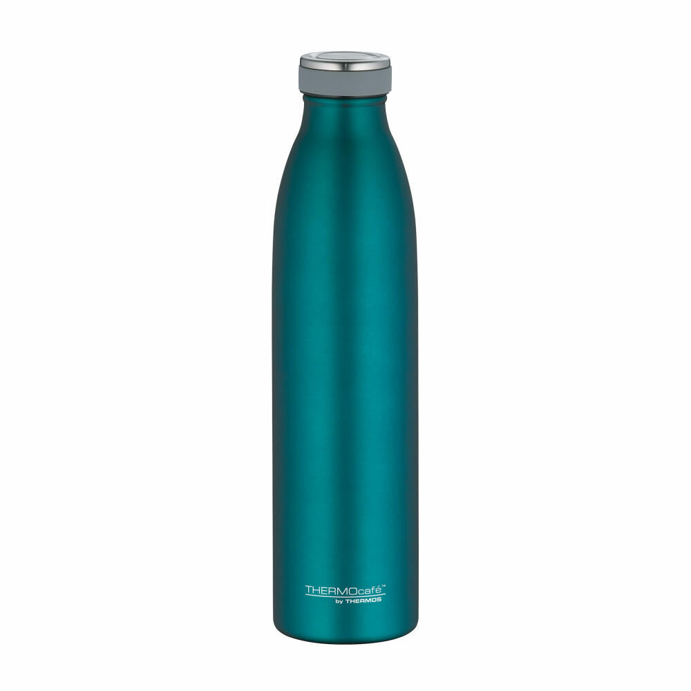THERMOS ThermoCafé Thermos Bottle TC Bottle, Drinking Bottle, Iso Bottle, Stainless Steel, Matt Teal 0.75 L, 4067.255.075