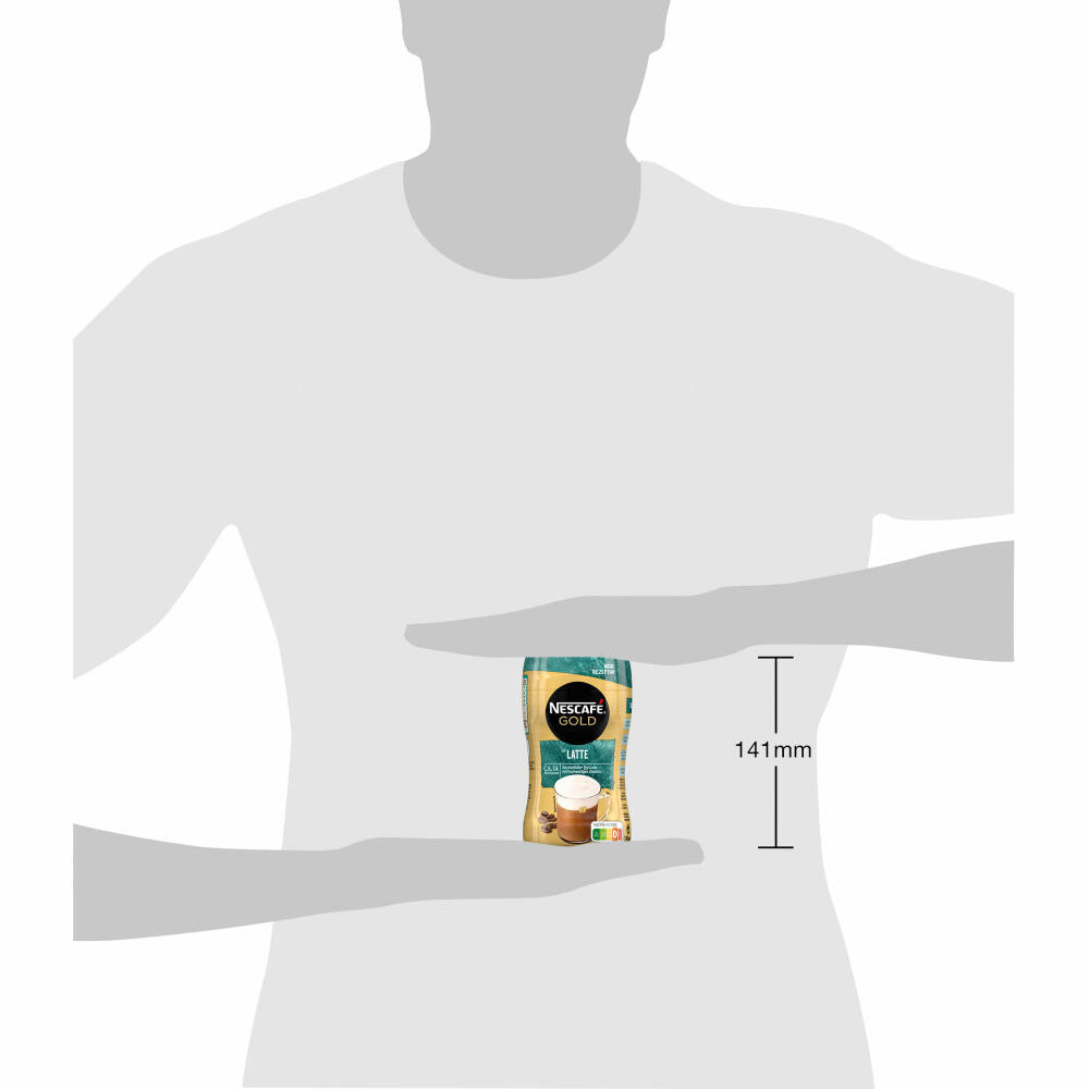 Nescafé Gold Typ Latte, Löslicher Bohnenkaffee, Instantkaffee, Kaffee, Dose, 10 x 250 g