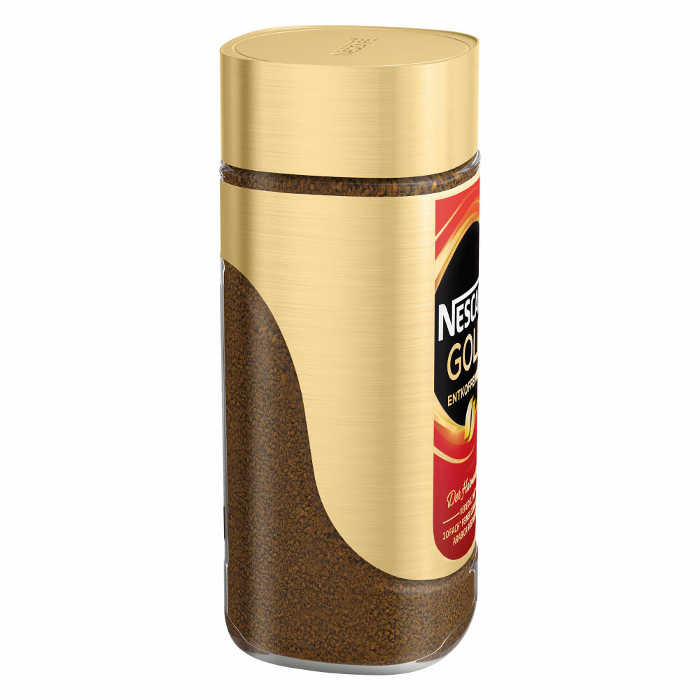 Nescafé Gold Decaffeinated, Instant Bean Coffee, Coffee, Ground Roasted Coffee, Glass, 6 x 100 g