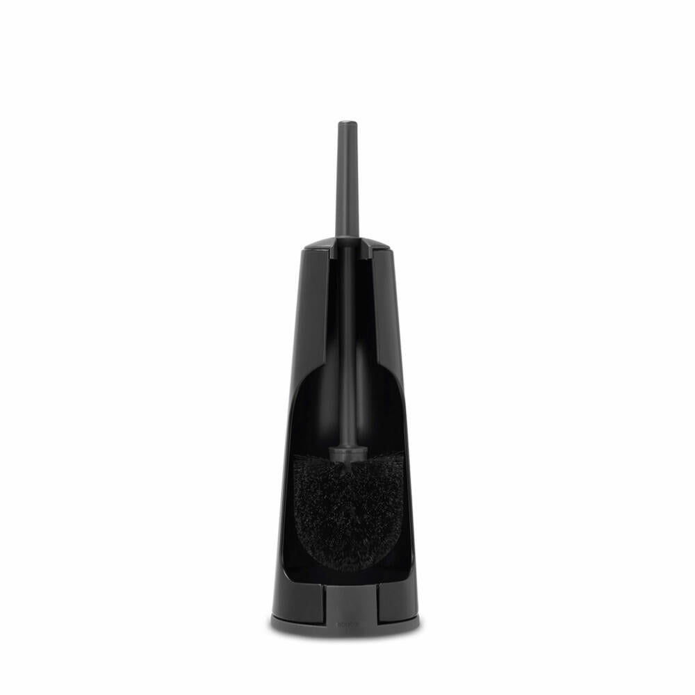Brabantia ReNew Toilet Brush Set, WC Set, Toilet Brush, Toilet Brush, Matt Black, 108587
