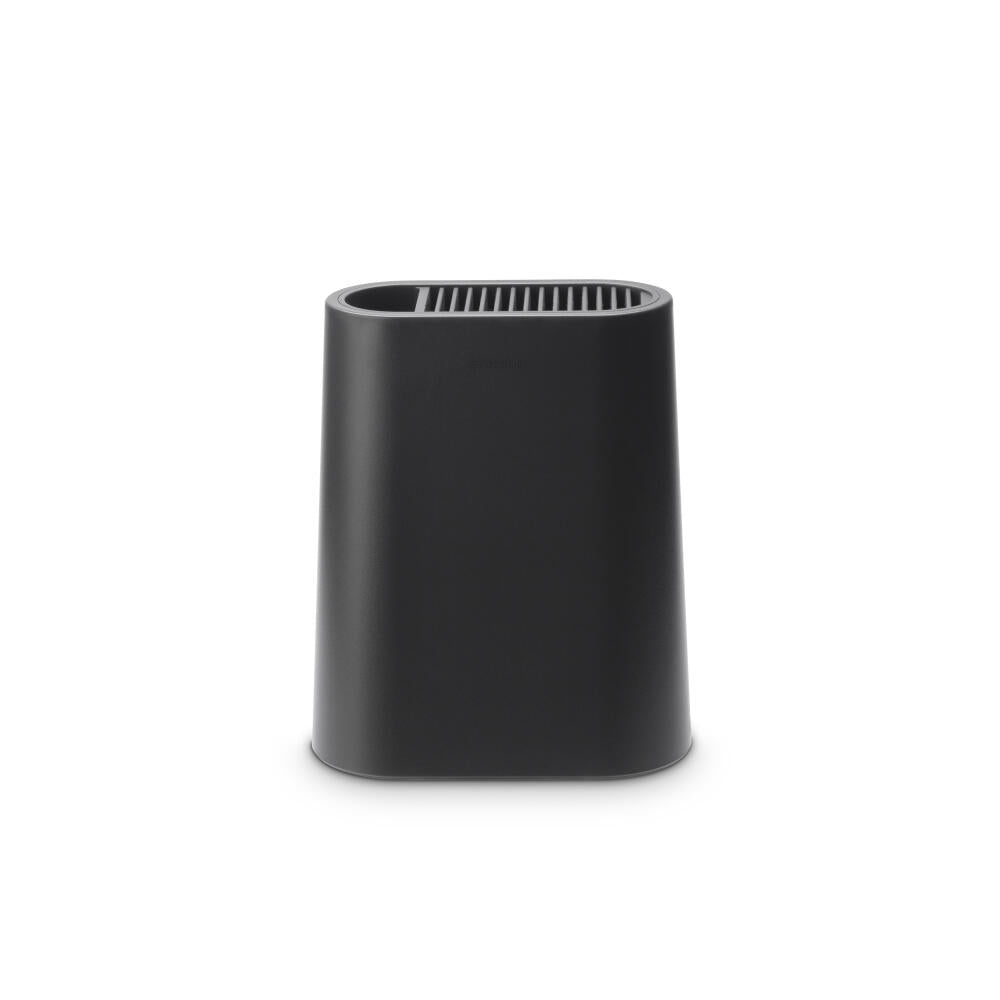 Brabantia Messerblock mit Utensilienhalter Profile, Messerhalter, Messerständer, Kunststoff, Dark Grey, 129889
