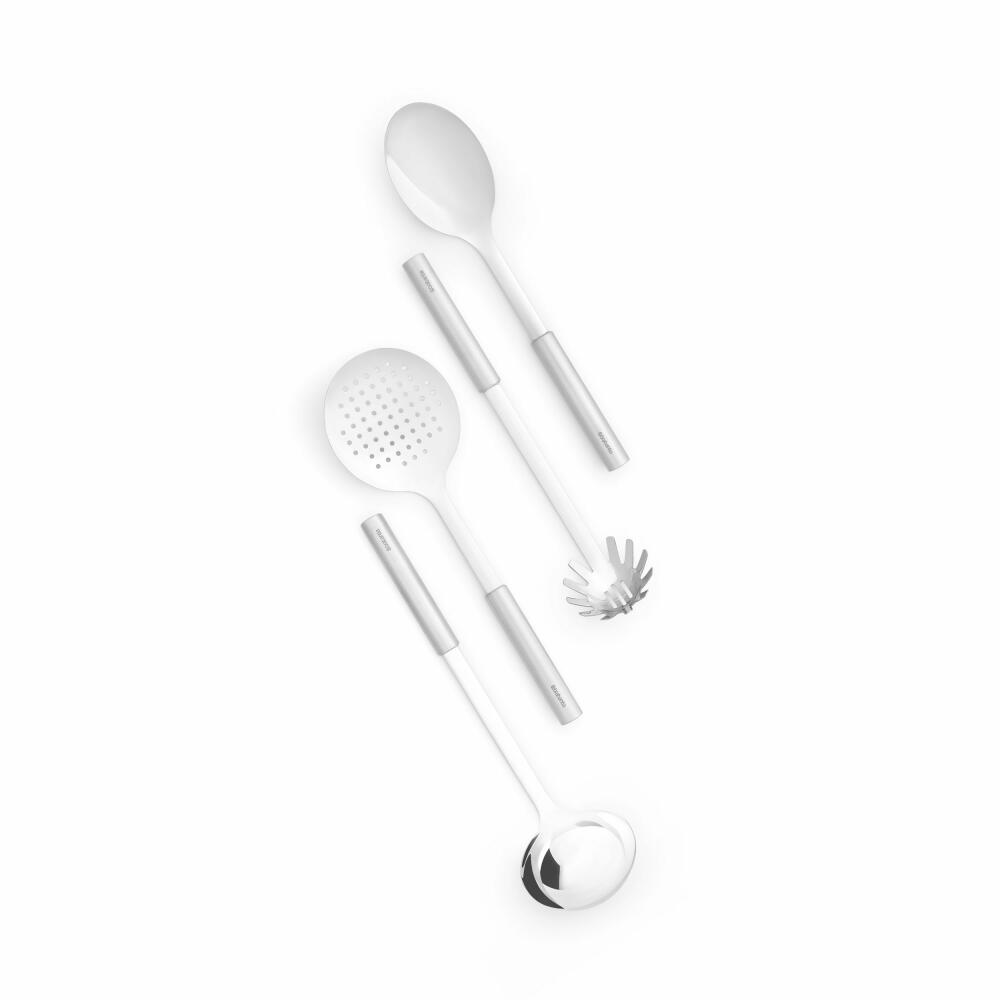 Brabantia Kitchen Utensil Set Profile, Cooking Utensil, Kitchen Helper, Steel, Matt Steel, 35 cm, 260148