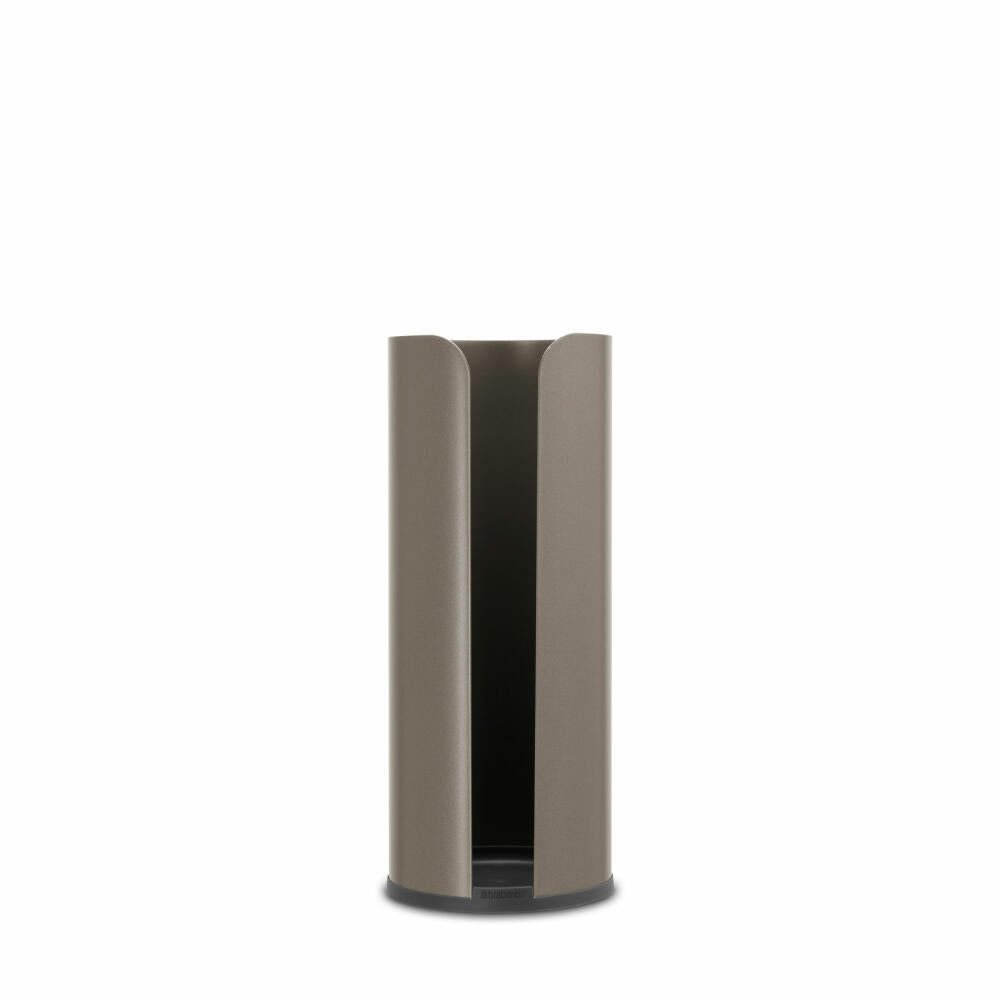 Brabantia Toilet Roll Dispenser ReNew, Steel, Plastic, Platinum, for 3 Rolls, 280542