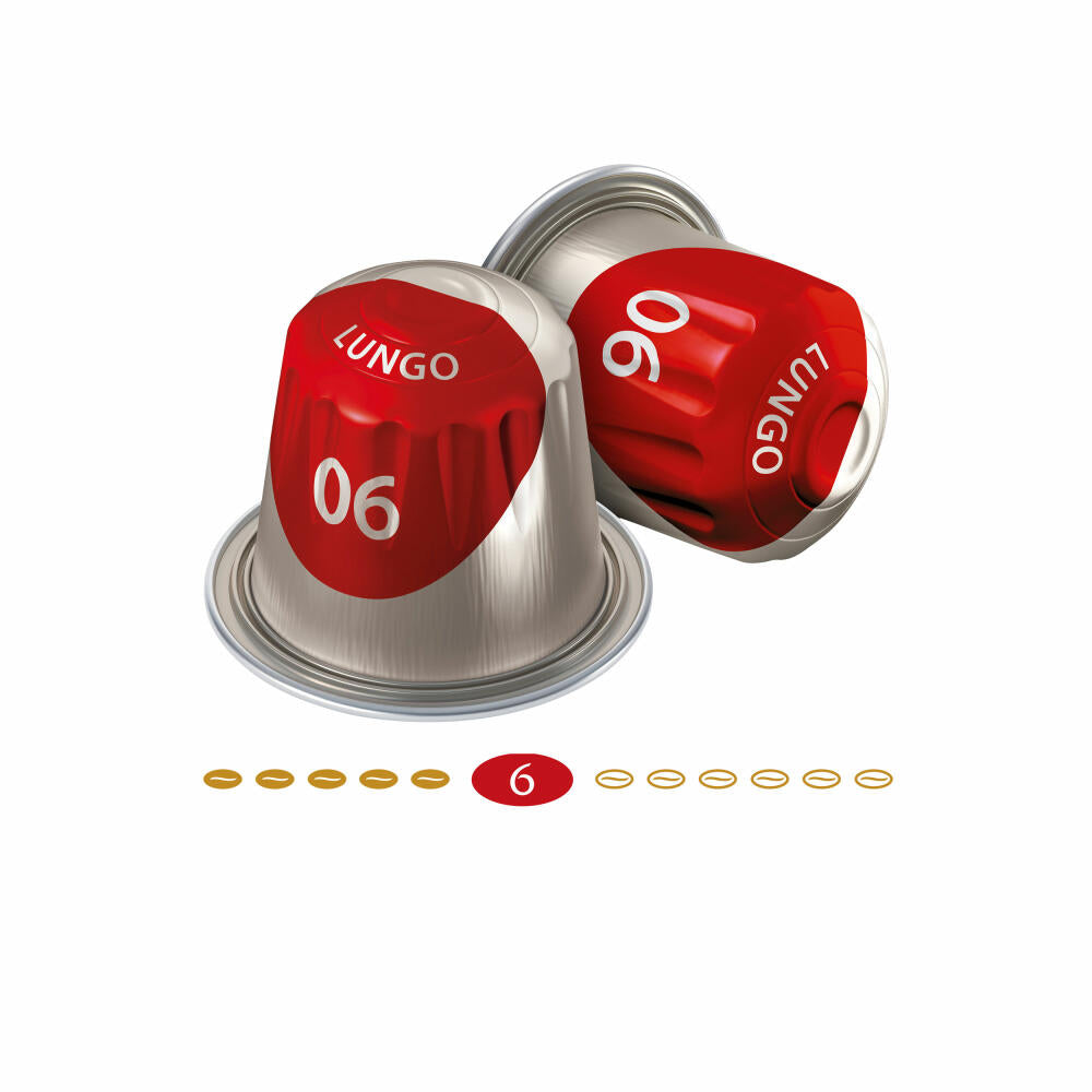 Jacobs Lungo 6 Classico, coffee capsules, Nespresso compatible, coffee, 20 capsules, 5.2 g each