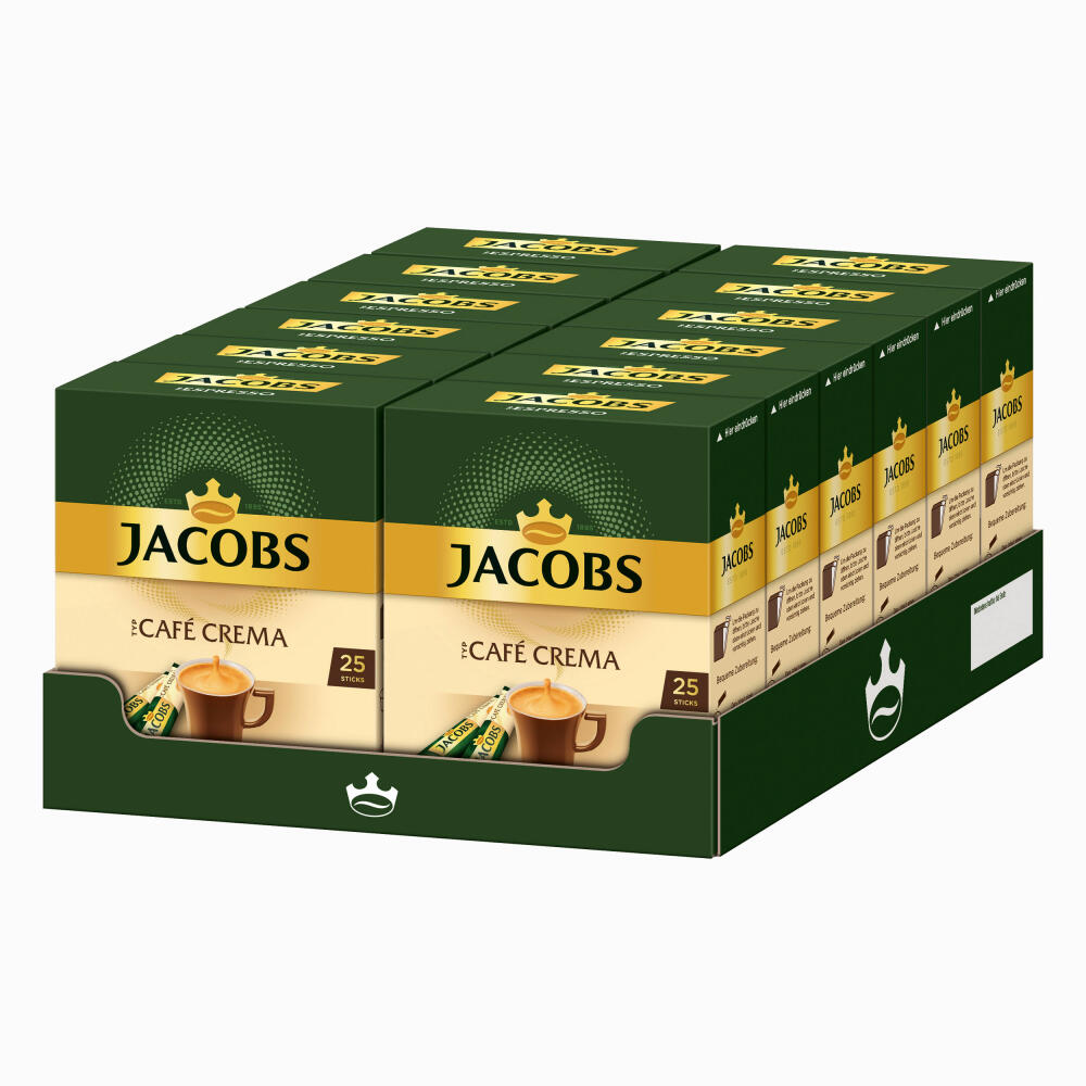 Jacobs Typ Café Crema, 12er Pack, löslicher Kaffee, Instantkaffee, Instant, 12 x 25 Portionen