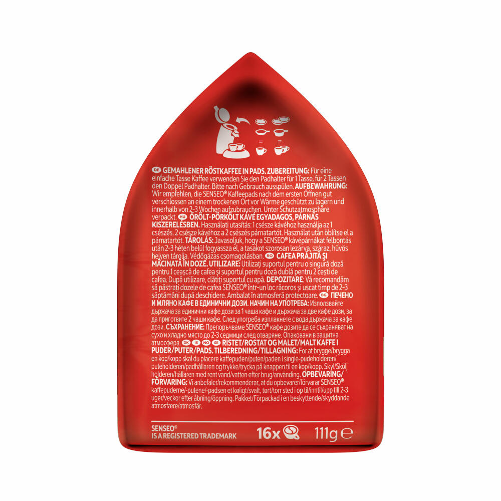 Senseo Coffee Pads Classic / Classic, Intense & Full-Bodied Taste, Coffee, 16 Pads