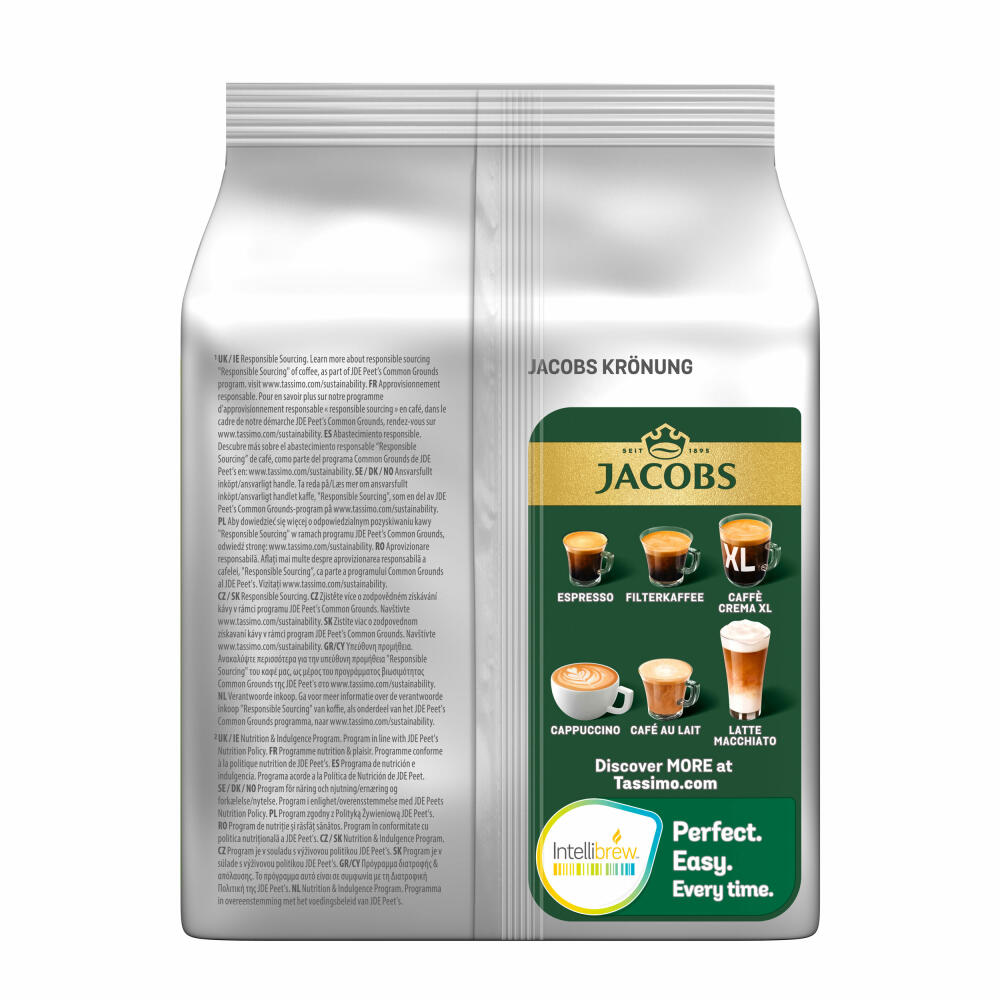 Tassimo Jacobs Krönung, Coffee, Arabica, Coffee Capsule Ground Roasted Coffee 16 T-Discs