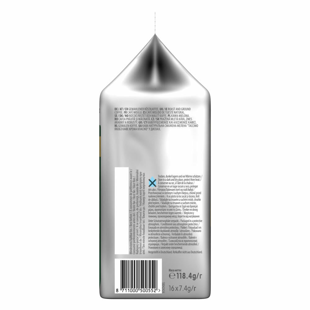 Tassimo Jacobs Espresso Classico, coffee, coffee capsule, ground roasted coffee, 16 T-Discs