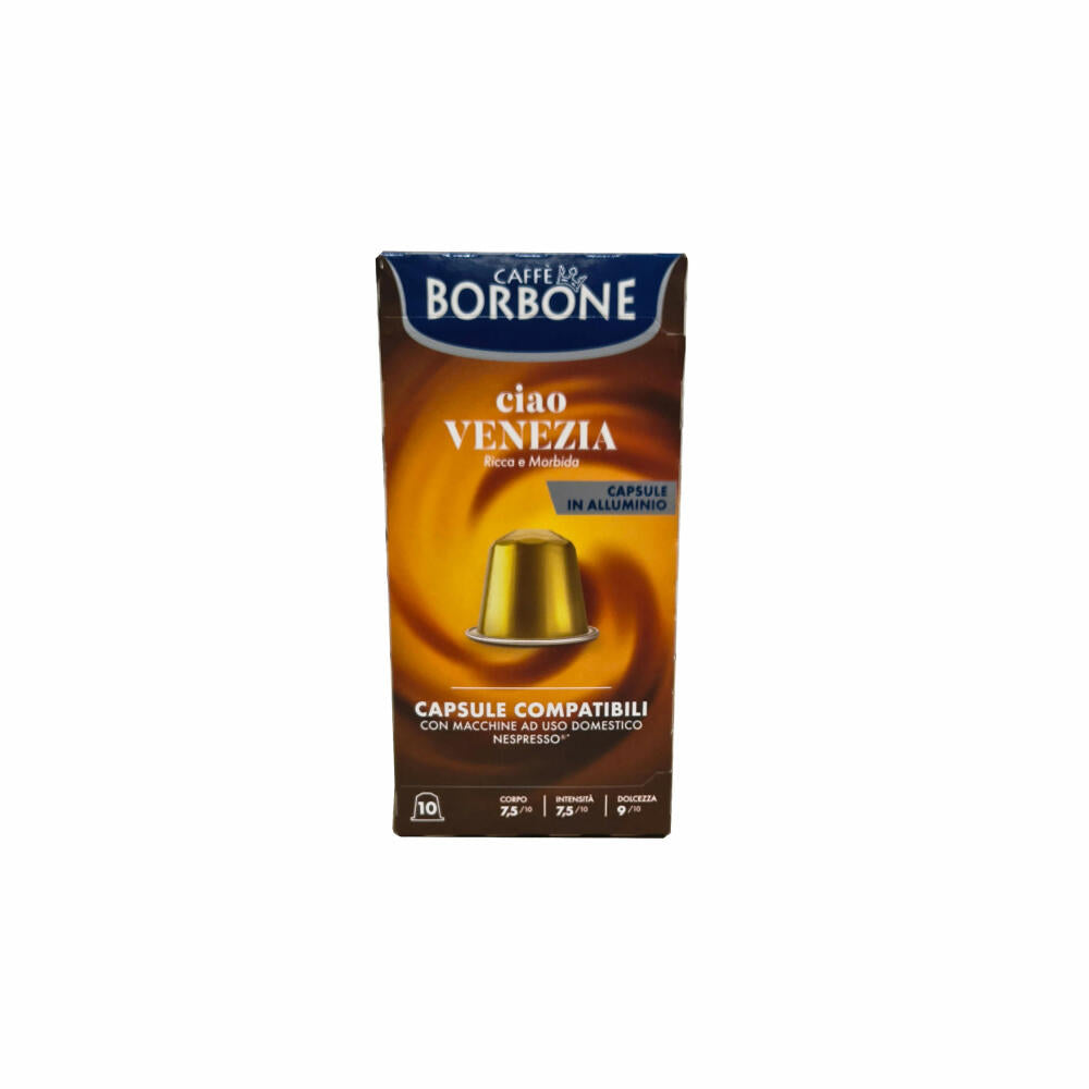 Caffè Borbone Kaffeekapseln Ciao Venezia, kompatibel mit Nespresso-Kapselsystem, 10 Kapseln
