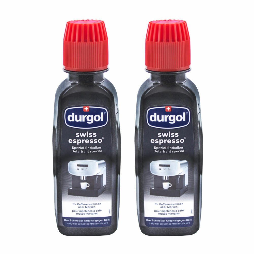 Durgol Swiss Espresso Spezial-Entkalker, 1 Packung, 2 x 125ml