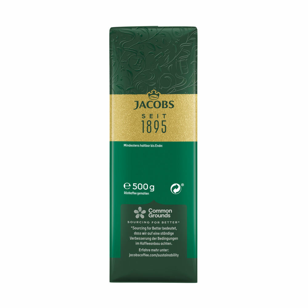 Jacobs Krönung Kräftig, gemahlener Röstkaffee, Filterkaffee, Kaffee, Vollmundig und Intensiv, 500 g