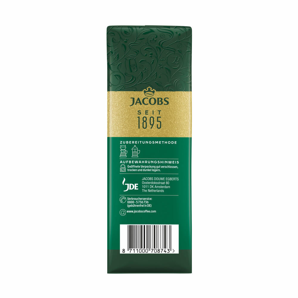 Jacobs Krönung Kräftig, gemahlener Röstkaffee, Filterkaffee, Kaffee, Vollmundig und Intensiv, 500 g