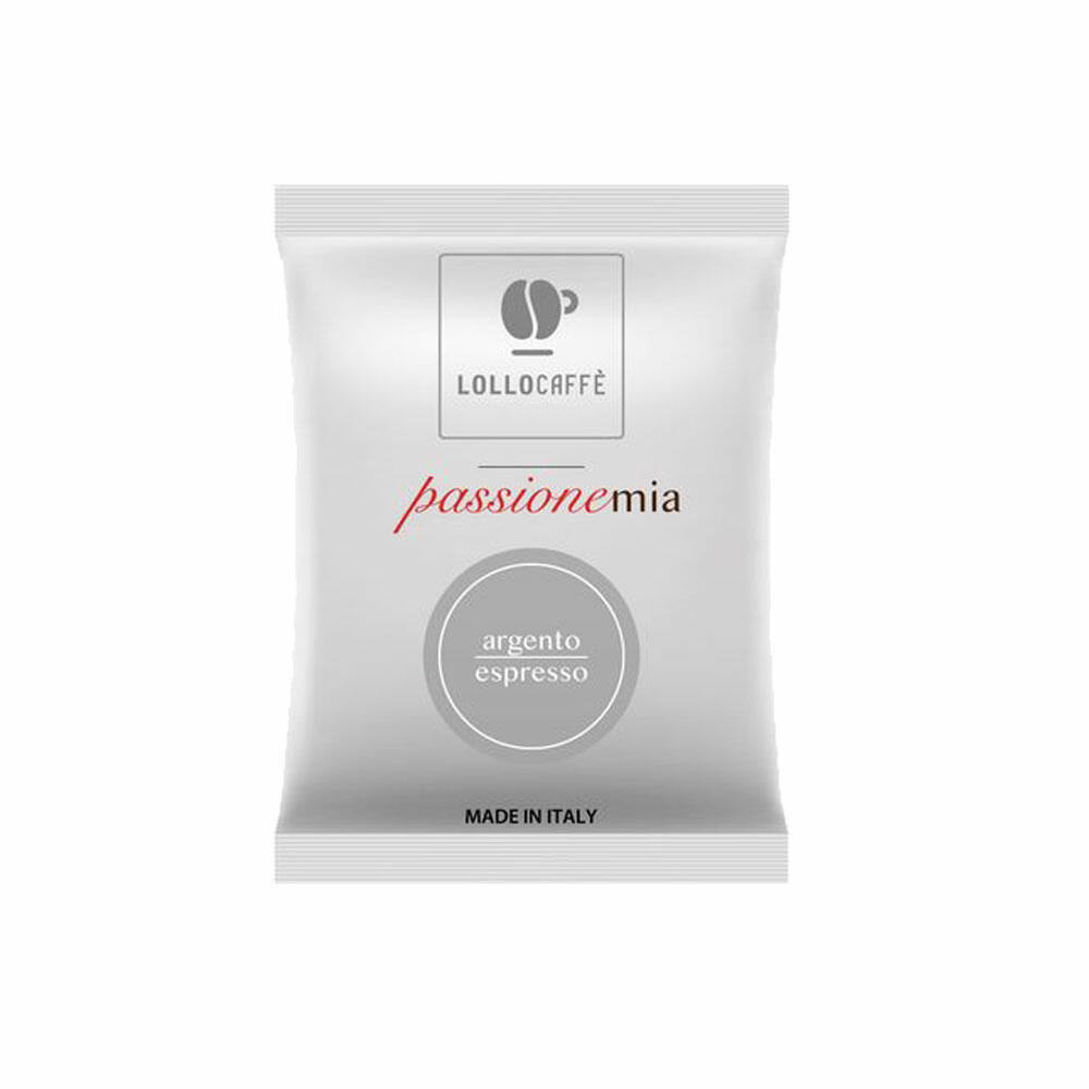 Lollocaffè Kaffeekapseln Espresso Argento, kompatibel mit Lavazza A Modo Mio, 100 Kapseln à 7.5 g