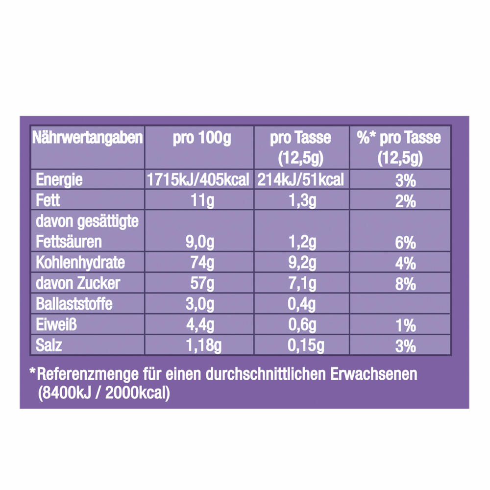Jacobs Momente Choco Cappuccino, Mild mit Milka Schokonote, Dose 500g, 25339