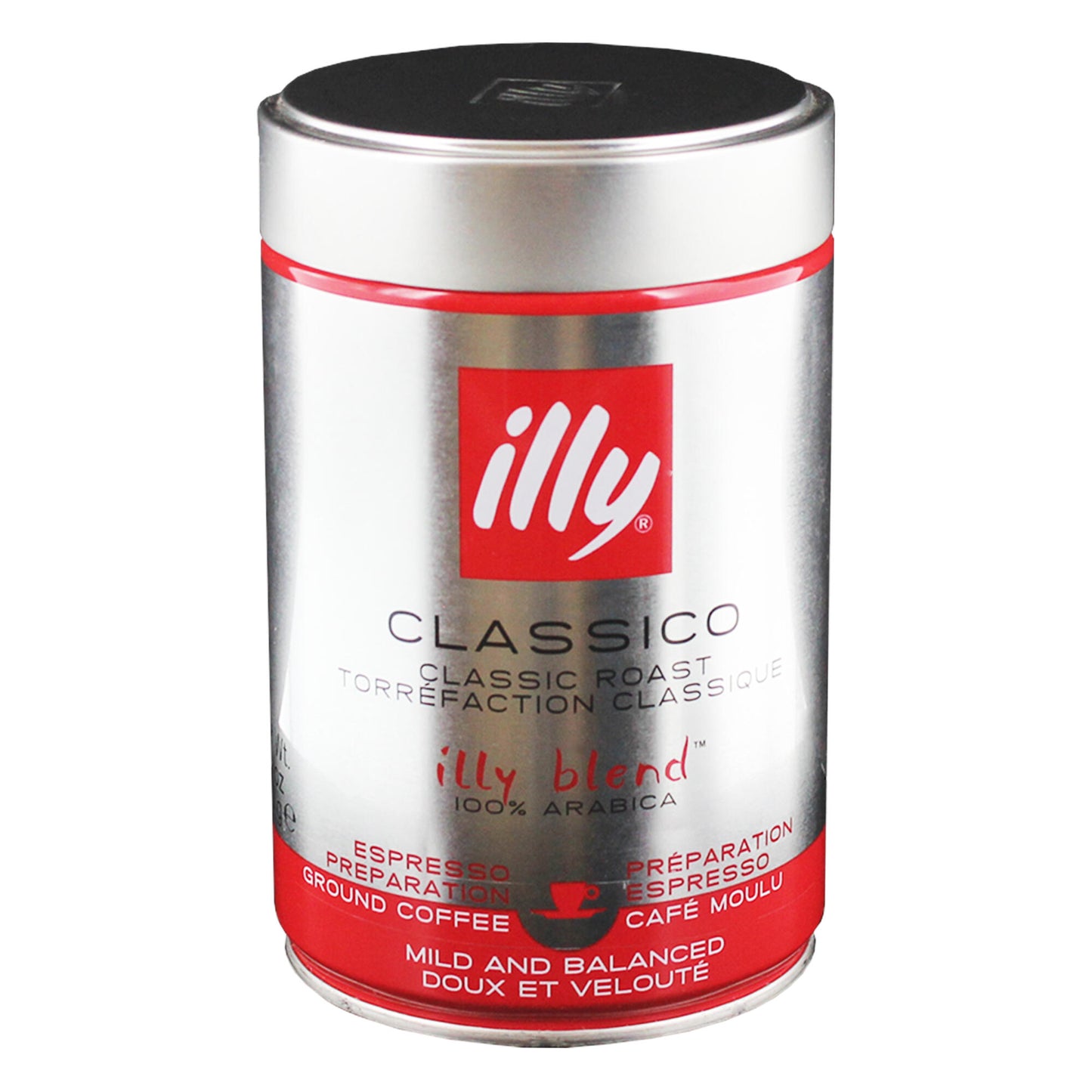 Illy Espresso, 100% Arabica Kaffee, gemahlen, mittlerer Röstgrad, Dose, 6er Pack, 6 x 250g
