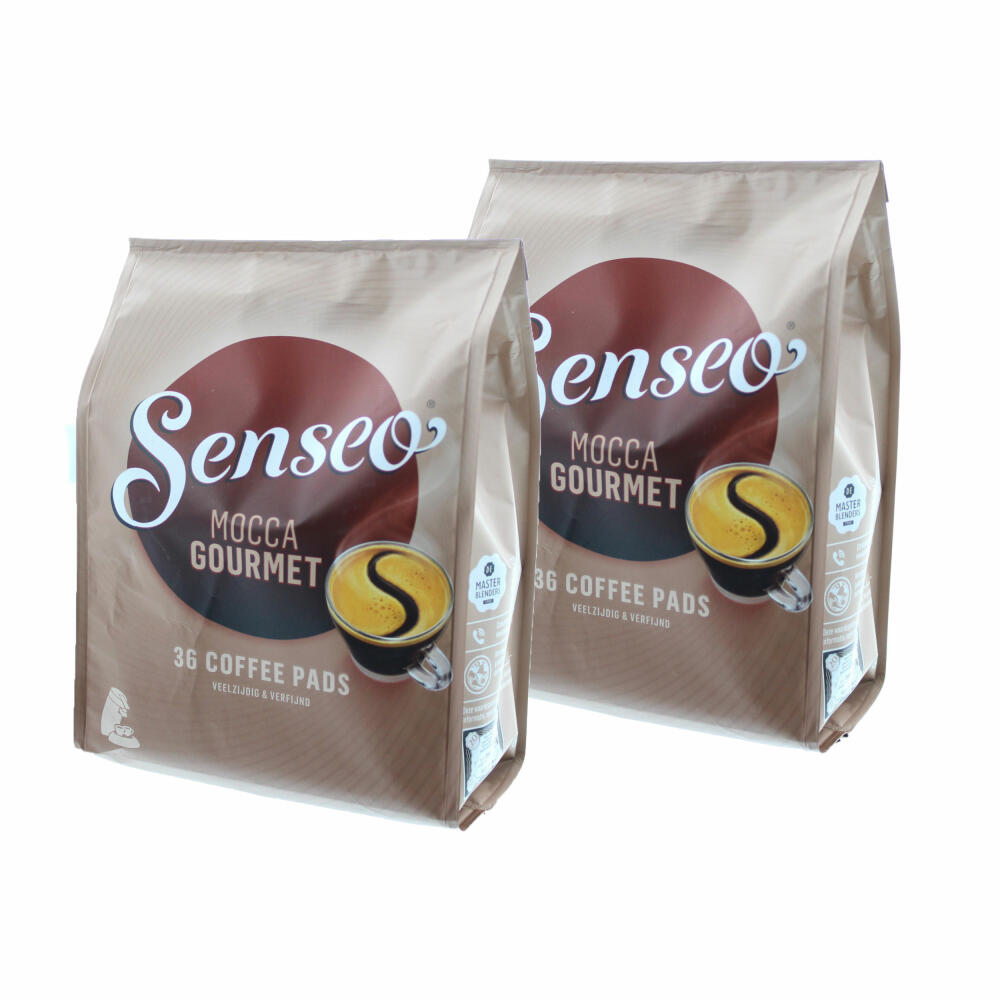 Senseo Kaffeepads Mocca Gourmet, Frisch & Intensiv, Kaffee für Kaffepadmaschinen, 72 Pads