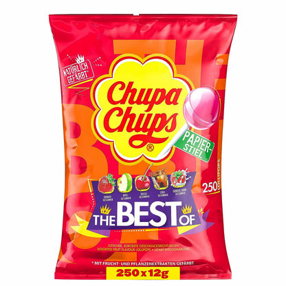 Chupa Chups Lollipops The Best Of, Lutscher, Verschiedene Sorten, 250 Stück, 3kg