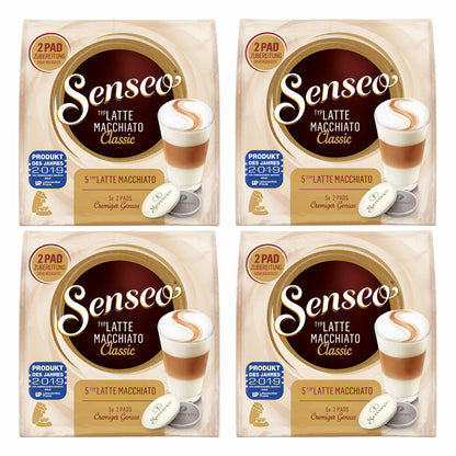Senseo Kaffeepads Latte Macchiato Classic, Milchkaffee, Kaffee Pad, Relaunch, neues Design, 40 Pads für 20 Portionen