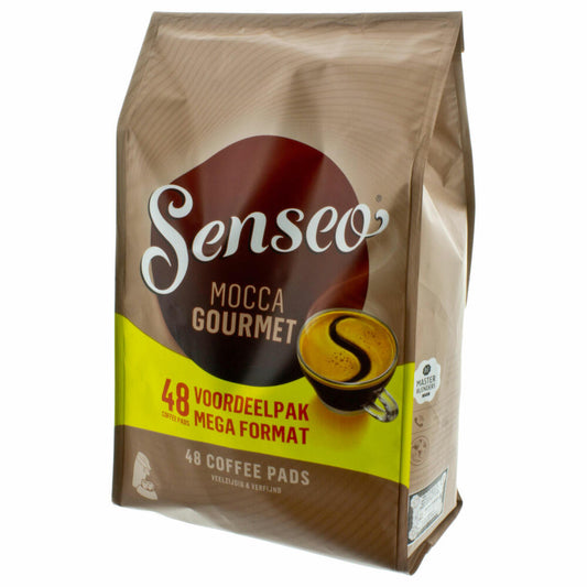 Senseo Kaffeepads Mocca Gourmet, 6er Pack, Frisch & Intensiv, Kaffee für Kaffepadmaschinen, 288 Pads