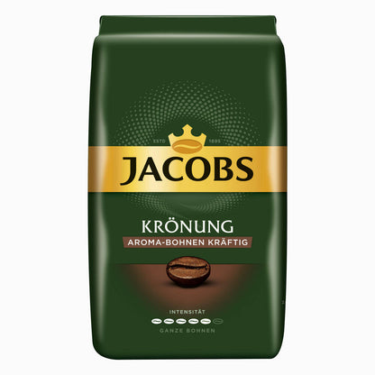 Jacobs Krönung Aroma Bohnen Kräftig, 12er Pack, ganze Bohnen, Kaffeebohnen, Kaffee, 12 x 500g